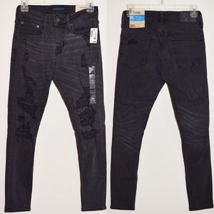 Aeropostale Super Skinny Black Distressed Jeans